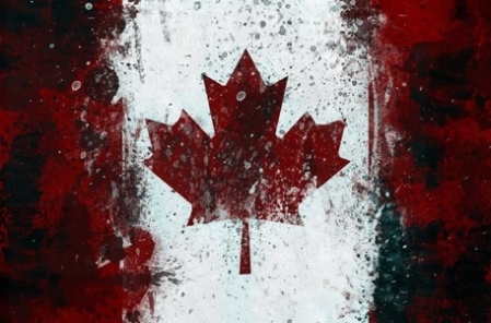Painted Canadian Flag